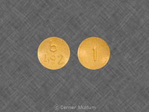Xanax Yellow Round Pill - b 492, 1